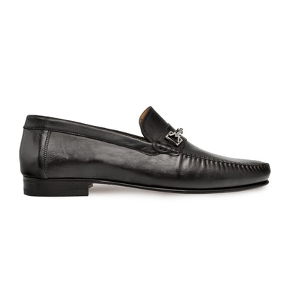 Mens Mezlan Brussels Metal Ornament Calfskin Loafer Dress Shoe in Tan 6   - from alligatorwarehouse.com