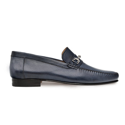 Mens Mezlan Brussels Metal Ornament Calfskin Loafer Dress Shoe in Tan 5   - from alligatorwarehouse.com