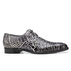 Belvedere Alfred Alligator Shoe in Black Rust