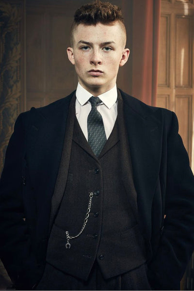 Mens Peaky Blinders Costume Finn Shelby 3PC Suit & Overcoat 1   - from alligatorwarehouse.com