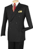 Mens Classic Poplin Double Breasted Suit in Black 9 SO1DPP_BLACK_36S  - from alligatorwarehouse.com