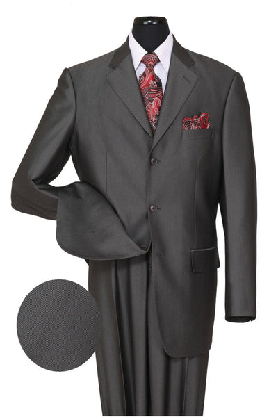 Mens 3 Button 2PC Shiny Sharkskin Suit in Black/White 1 58025-Black/White-38R  - from alligatorwarehouse.com