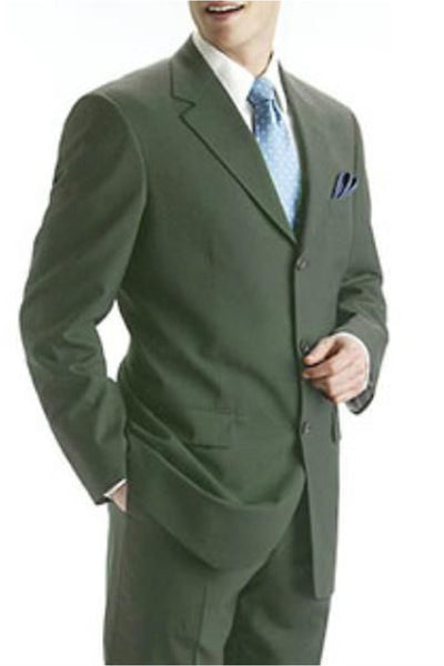 Mens Classic 3 button 2 Piece Suit in Olive 1 5802K-Olive-38R  - from alligatorwarehouse.com