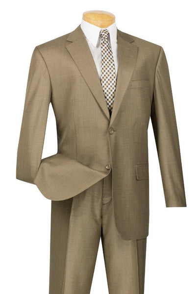 Mens 2 Button Modern Fit Texured Weave Suit in Taupe 1 SO12LK-1_TAUPE_36S  - from alligatorwarehouse.com