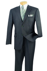 Mens Basic 2 Button Modern Fit Suit in Heather Grey