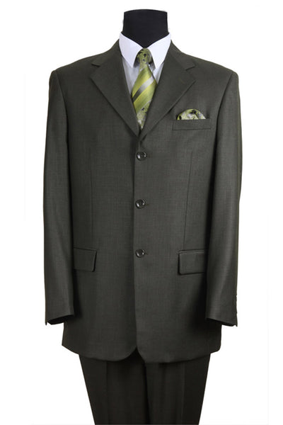 Mens 3 Button Wool Feel Textured Suit in Olive 1 5802M-Olive-38R  - from alligatorwarehouse.com