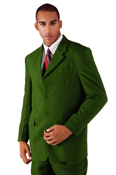 Mens 4 Button Polyester Fashion Suit in Olive 1 902P-Olive-38R  - from alligatorwarehouse.com