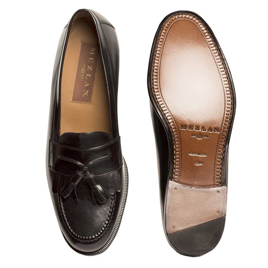 Mens Mezlan Santander Classic Tassel Loafer Dress Shoe in Black - LAST CALL 10.5,11