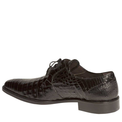 Mens Mezlan Anderson Caiman Crocodile Dress Shoe in Black 3   - from alligatorwarehouse.com