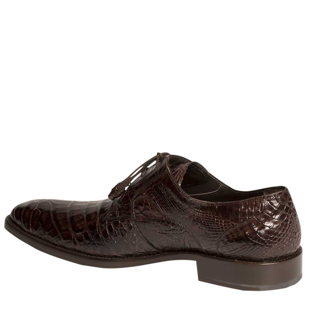 Mens Mezlan Anderson Caiman Crocodile Dress Shoe in Brown