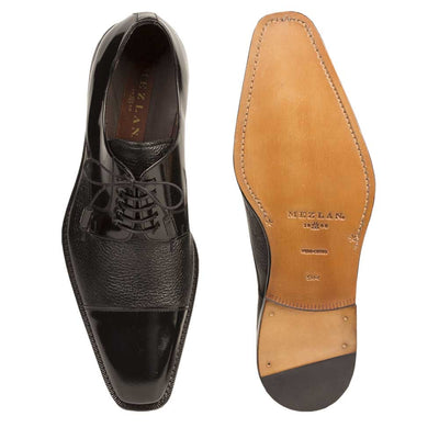 Mens Mezlan Soka Classic Cap Toe Dress Shoe in Black 2   - from alligatorwarehouse.com