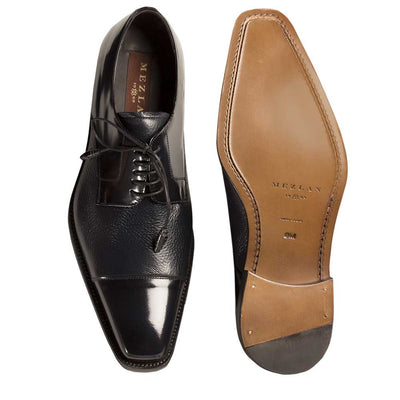 Mens Mezlan Soka Classic Cap Toe Dress Shoe in Navy 2   - from alligatorwarehouse.com