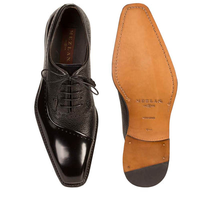 Mens Mezlan Postdam Calfskin Oxford Dress Shoe in Black 2   - from alligatorwarehouse.com