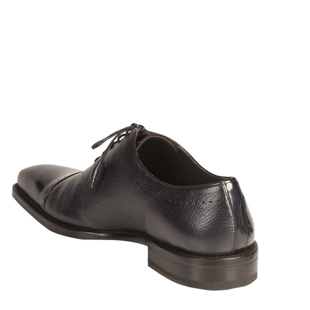 Mens Mezlan Postdam Calfskin Oxford Dress Shoe in Navy