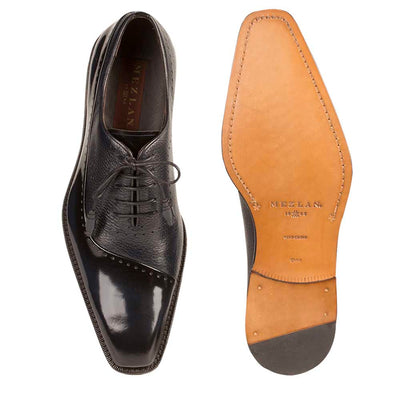 Mens Mezlan Postdam Calfskin Oxford Dress Shoe in Navy - LAST CALL 9 2   - from alligatorwarehouse.com