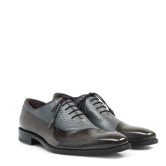 Mens Mezlan Postdam Calfskin Oxford Dress Shoe in Grey