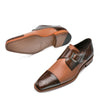 Mens Mezlan Phoenix Monk Strap Deerskin Cap Toe Dress Shoe in Camel 2   - from alligatorwarehouse.com