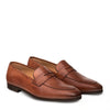 Mens Melzan Fabrizi Calfskin Penny Loafer Dress Shoe in Cognac 4   - from alligatorwarehouse.com