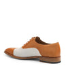 Mens Mezlan Two Tone Business Casual Dress Shoe in Camel & White 3   - from alligatorwarehouse.com