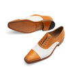 Mens Mezlan Two Tone Business Casual Dress Shoe in Camel & White 2   - from alligatorwarehouse.com