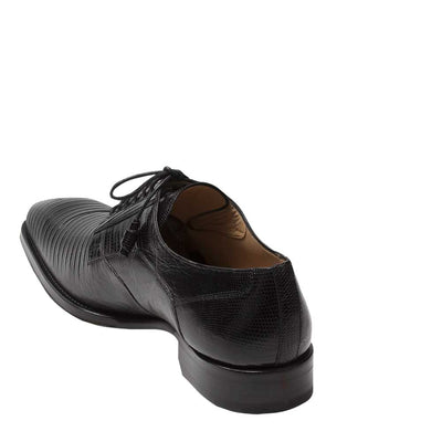 Mens Mezlan Pegaso Lizard Dress Shoe in Black 3   - from alligatorwarehouse.com