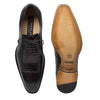Mens Mezlan Pegaso Lizard Dress Shoe in Black 2   - from alligatorwarehouse.com