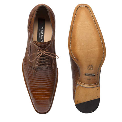 Mens Mezlan Pegaso Lizard Dress Shoe in Tan 2   - from alligatorwarehouse.com