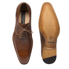 Mens Mezlan Pegaso Lizard Dress Shoe in Tan