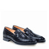 Mens Mezlan Bixby Caiman Crocodile Penny Loafer Dress Shoe in Black 4   - from alligatorwarehouse.com