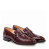 Mens Mezlan Bixby Caiman Crocodile Penny Loafer Dress Shoe in Brown 4   - from alligatorwarehouse.com