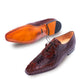 Mens Mezlan Getty Ostrich Wingtip Dress Shoe in Cognac