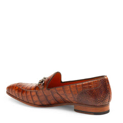 Mens Mezlan Borgese Alligator Dress Shoe Loafer in Cognac