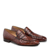 Mens Mezlan Lisbon Ostrich Quill Penny Loafer Dress Shoe in Cognac 9   - from alligatorwarehouse.com