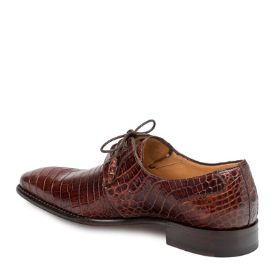Mens Mezlan Moscow Alligator Dress Shoe in Brown 3   - from alligatorwarehouse.com