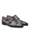 Mens Mezlan Argentum Lizard Double Monk Strap in Grey 4   - from alligatorwarehouse.com