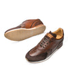 Mens Mezlan Chiron Ostrich & Calf Sneaker in Brown 2   - from alligatorwarehouse.com