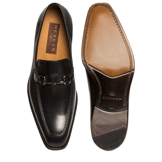 Mens Mezlan Tours Calfskin Slip On Loafer in Black - LAST CALL 10.5