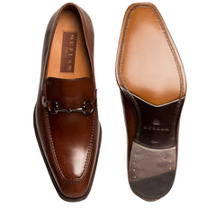 Mens Mezlan Tours Calfskin Slip On Loafer in Cognac