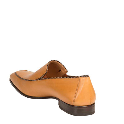 Mens Mezlan Brandt Calfskin Loafer Dress Shoe in Camel 3   - from alligatorwarehouse.com