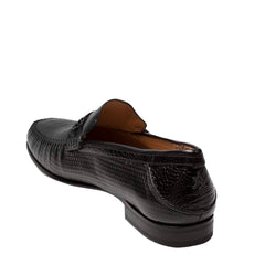 Mens Mezlan Vesta Ostrich Paw Dress Shoe Loafer in Black - LAST CALL 11