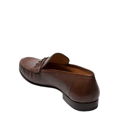 Mens Mezlan Sileno Lizard Moccasin Loafer Dress Shoe in Cognac 3   - from alligatorwarehouse.com