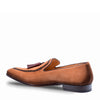 Mens Mezlan Plazza Suede & Calfskin Tassel Loafer Dress Shoe in Cognac 12   - from alligatorwarehouse.com