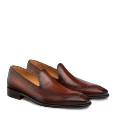 Mens Mezlan Curtana Dress Shoe Loafer in Cognac