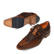 Mens Mezlan Haydn Calfskin Wingtip Oxford Dress Shoe in Cognac