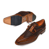 Mens Mezlan Haydn Calfskin Wingtip Oxford Dress Shoe in Cognac 2   - from alligatorwarehouse.com
