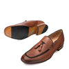 Mens Mezlan Plinio Classic Calfskin Tassel Loafer Dress Shoe in Tan 2   - from alligatorwarehouse.com