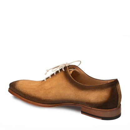 Mens Mezlan Rossini Suede Plain Toe Dress Shoe in Honey