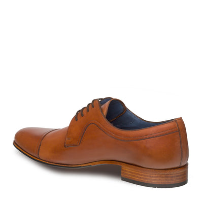 Mens Mezlan Homar Calfskin Cap Toe Dress Shoe in Tan 3   - from alligatorwarehouse.com