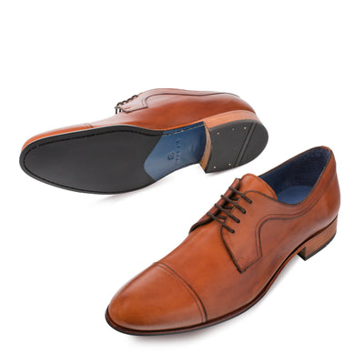 Mens Mezlan Homar Calfskin Cap Toe Dress Shoe in Tan 2   - from alligatorwarehouse.com