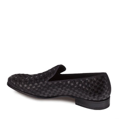 Mens Mezlan Caba Woven Calf Slip on Loafer in Black - LAST CALL 10.5